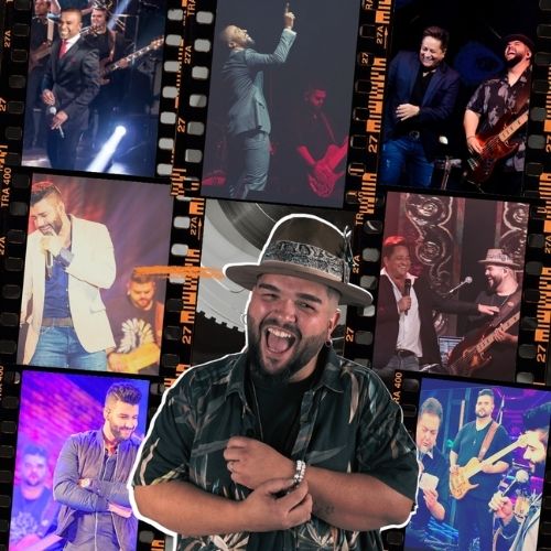 Fininho ao lado de grandes artistas da música brasileira